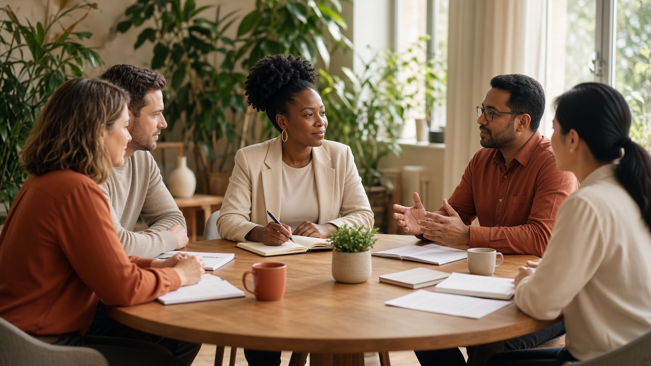 Group corporate training focused on emotional skills